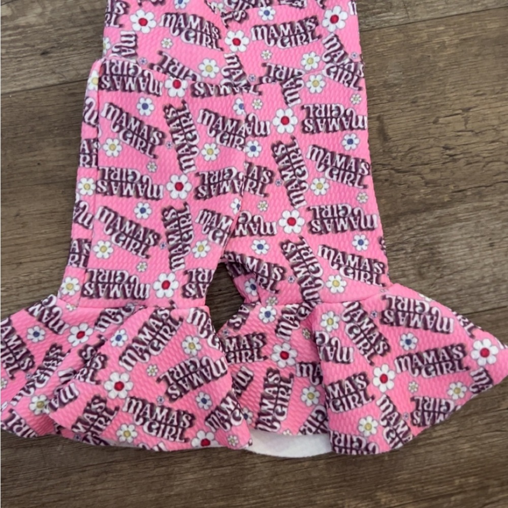 Pink 'Mama's Girl' Ruffle Pants